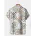 Hibiscus and Tartan Print Short Sleeve Polo Shirt