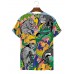 New Fashion Tropical Plant and Animal Print T-Shirt