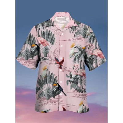 Men's Coconut Print Hawaii eBay Short Sleeve Shirt