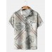 Hibiscus and Tartan Print Short Sleeve Polo Shirt