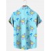 Men's Hawaiian Vacation Dinosaur Short Sleeve Shirt